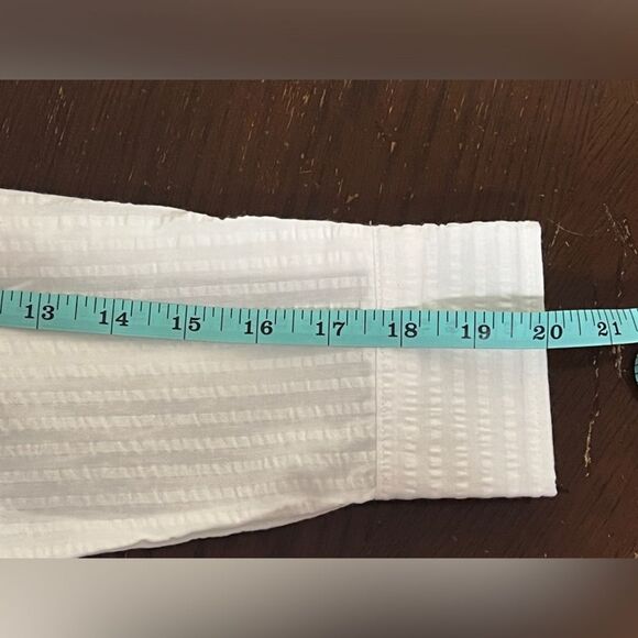 NWT Maternity White Woven Texture Shirt Blouse Top Sz Small (4-6) - Picture 4 of 7